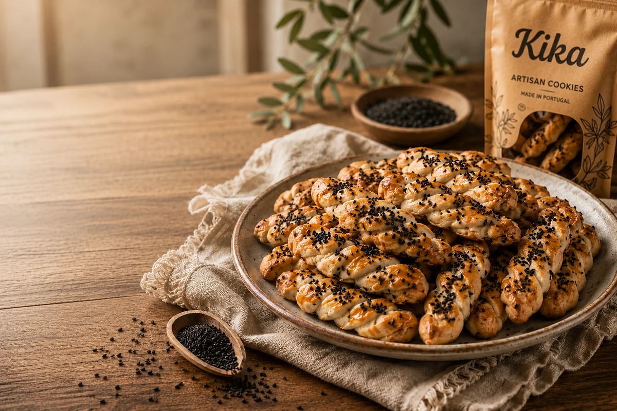 Cookies de cominho preto